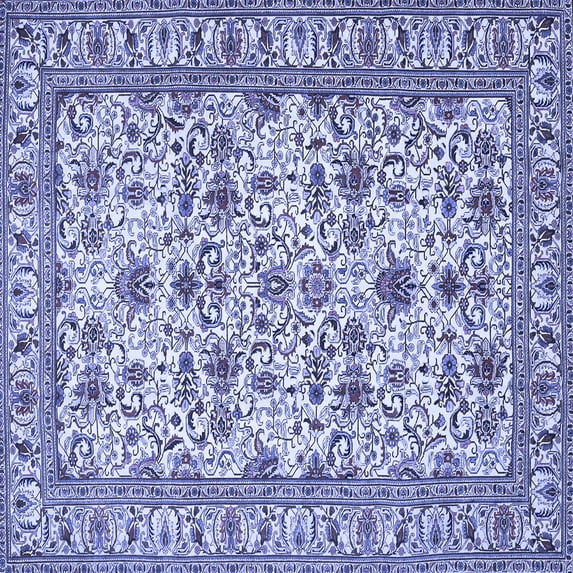 Ahgly Company Indoor Square Persian Blue Traditional Area Rugs, 6' Square