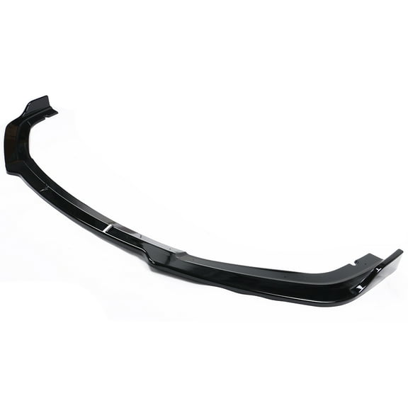 Ikon Motorsports Compatible with 19-21 Honda Civic IKON V4 Style Front Bumper Lip Spoiler 1PC - Gloss Black