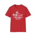 thumbnail image 2 of Plot Twist He Lives, Gildan Unisex Softstyle T-Shirt, Graphic Tee, S-3XL, 2 of 5