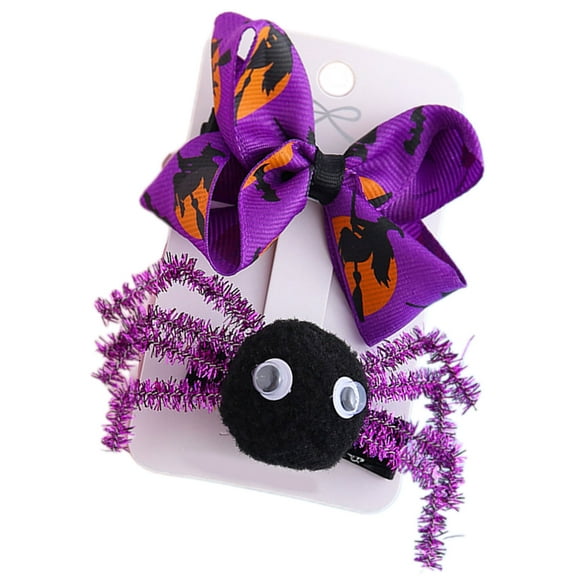 Childrens Halloween Hair Bows With Spiders Decoration Barrettes Costume Parties Essential Hair Accessories