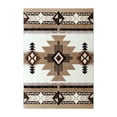 thumbnail image 2 of Emma + Oliver 8x10 Ivory Olefin Accent Rug with Complementary Southwestern Pattern in Beige, Black and Brown and Jute Backing, 2 of 7