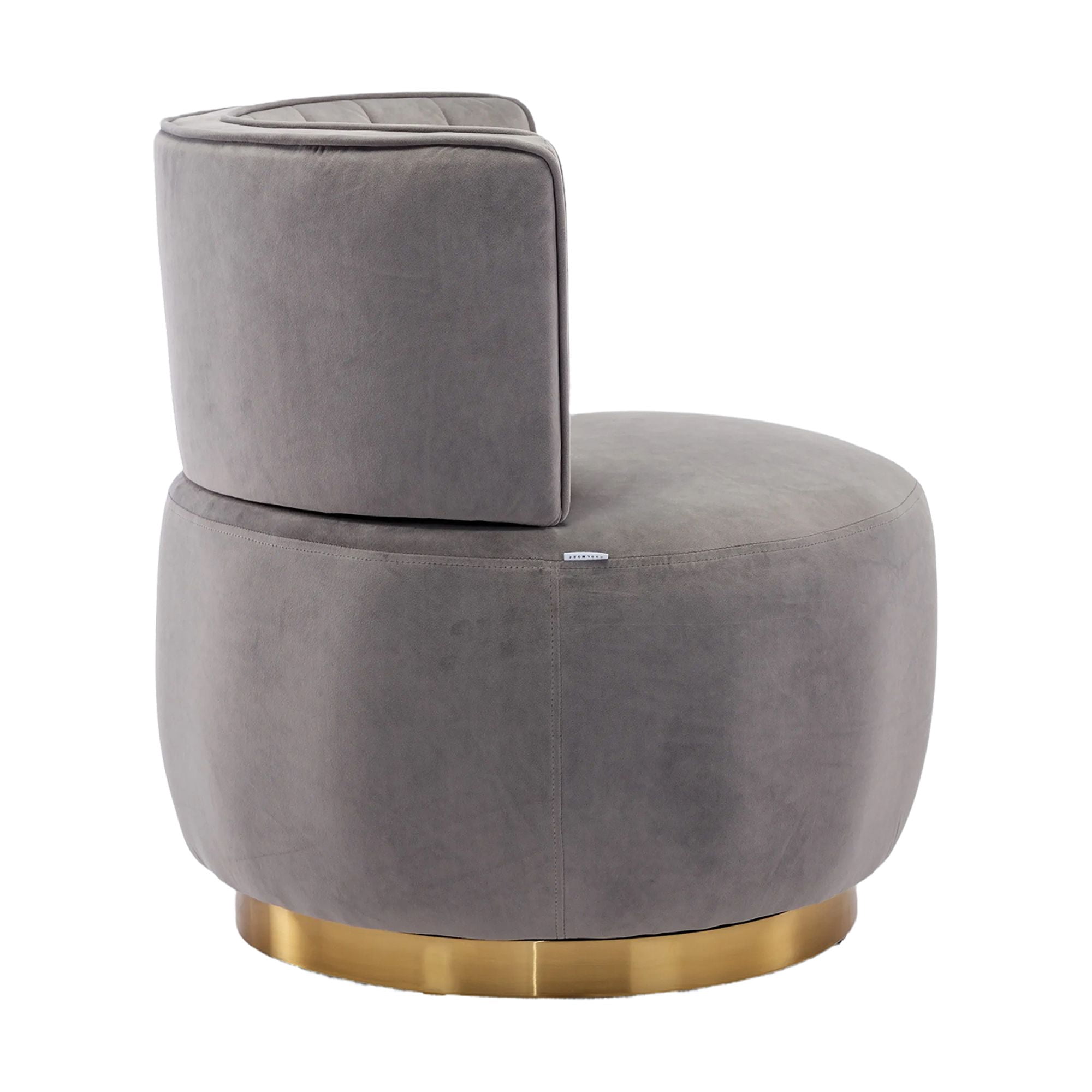 MAYEERTY 360 Degree Swivel Cuddle Barrel Accent Sofa Chairs, Round Armchairs with Wide Upholstered, Fluffy Velvet Fabric Chair for Living Room, Bedroom, Office, Waiting Rooms