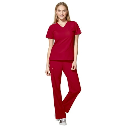 

WonderWink W123 Women s Basic V-Neck Top & Drawstring Pant Scrub Set