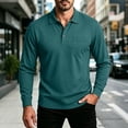 thumbnail image 2 of Rvasteizo Mens Collared Shirts Solid Casual Long Sleeve Collared Button Up Pocket Top for Fall Winter Daily L, 2 of 5