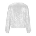 thumbnail image 4 of Stylish Women's Casual Jacket with Sequins Long Sleeve Front Zipper Design for Trendy Fashion Looks, 4 of 4