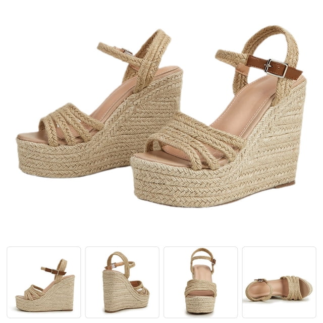 unbranded 1Par Sandalias Con Cuña Para Mujer En Color Sandalias De Cómodas Y Transpirables