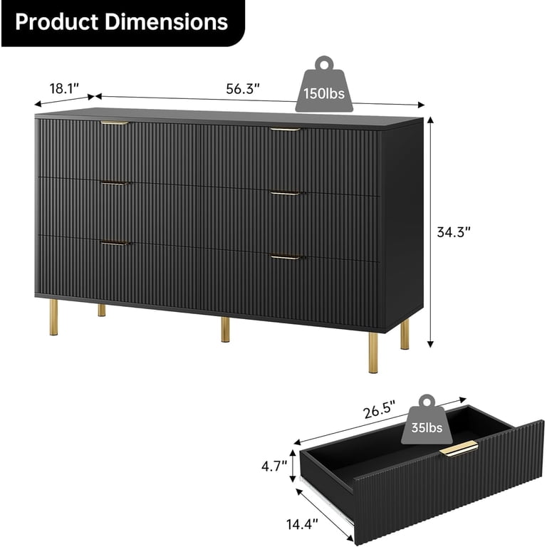 green emerald velvet dress Black Dresser with Wood Top (Delivery Available) – VillelasCo Furniture