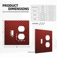 thumbnail image 3 of Red Black Dots Fabric Light Switch Cover Decorative Switch Plates and Outlet Covers Wall Plate for Electrical Kitchen Home Office Art Decor Standard Size, 3 of 4
