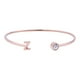 thumbnail image 1 of Pulsera Mujer Inicial Letra LuckyLy, Acero Inoxidable y Zirconia Cúbica, Modelo Sonia rosa UNITALLA, 1 of 8