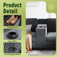thumbnail image 4 of Modern L-Shaped Sectional Sofa, 6 Seats Modular Couch With Storage Console Cup Holders USB Charging Ports For Living Room Apartment Office, 4 of 14