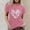 Pink, variant on Graphic Tees for Women Casual Women's T Shirts Short Sleeve Crew Neck Graphic Print Everyday Comfort And Style For Daily Wear Gray M