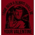 thumbnail image 2 of Men's Star Trek Spock Always Shall Be Valentine  Graphic Tee Cardinal 2X Large, 2 of 5
