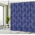 thumbnail image 5 of Ambesonne Blue Sky Shower Curtain, Stripes Zentangle Clouds, 69"Wx84"L, Indigo Pale Ceil Blue, 5 of 5