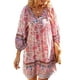 thumbnail image 3 of Txlixc Vestido estampado bohemio para mujer Vestidos estampados florales vintage bohemios Vestido de playa de estilo étnico Vestido informal de manga larga Txlixc Casual, 3 of 9