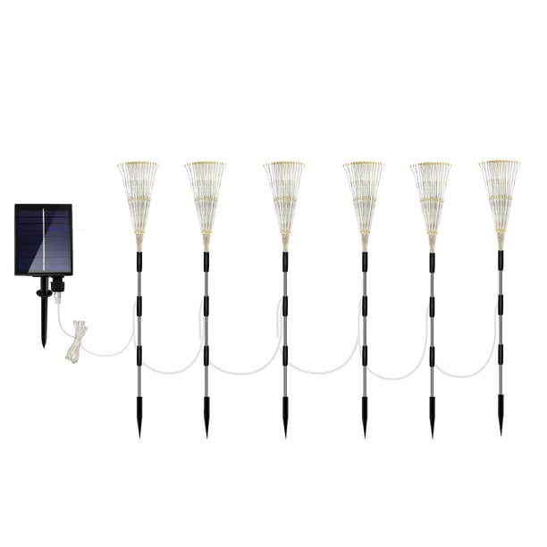 Lámpara de exterior Irfora Luces con energía solar Alambre de cobre Estallido estelar Fuegos artificiales Cuerda de hadas Jardín Paisaje Luz Navidad Decoración al aire libre Camino Césp Irfora Lámpara de exterior