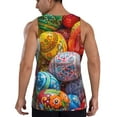 thumbnail image 3 of Gaeub Easter Eggs Men's Athletic Tank Top, Workout Sleeveless Shirts, Running Tank Tops for Gym, Running, Training - Large, 3 of 9