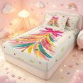 thumbnail image 2 of Manfei Festive Christmas Tree Zipper Queen Comforter Set with Fitted Sheet and 2 Pillowcases,Traditional Snowflake Bow Stars Zipper Bedding Set,White Pink,Christmas Reversible,4pcs, 2 of 8