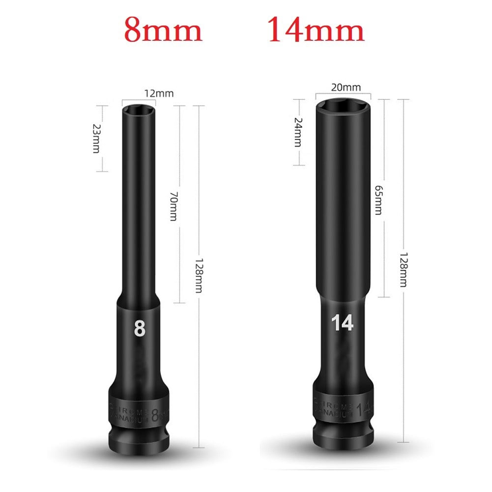 12Mm Drive Wrench Socket Set Range Of Head Sizes Thin Wall Design 8+14 Fangkenuo