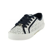 Michael Kors Girl's IMA Boerum Fashion Sneaker White/Navy 4