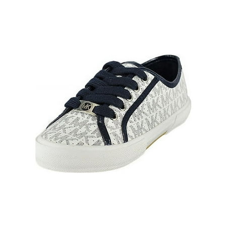 Michael Kors Girl's IMA Boerum Fashion Sneaker White/Navy 4