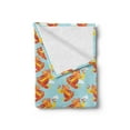 thumbnail image 2 of Phoenix Soft Flannel Fleece Throw Blanket, Cartoon Bird with Exquisite Feather on Cloudy Sky Reborn Theme, Cozy Plush for Indoor and Outdoor Use, 50" x 70", Vermilion Pale Blue, by Ambesonne, 2 of 5