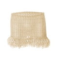 thumbnail image 4 of Unir Women All-Over Hollow Crochet Knit Fringe Mini Skirt Low Rise Elastic Waist Bodycon Beach Club Summer Bottom 1PC S-XL Plus Size Friendly, 4 of 4