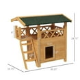 thumbnail image 3 of Pefilos Wooden Dog/Cat House Outdoor and Indoor,Feral Pet Houses with Stairs for Dogs Insulated Rabbit Hutch Pet House for Animals Dog Houses for Small Dogs, Beige, 3 of 7