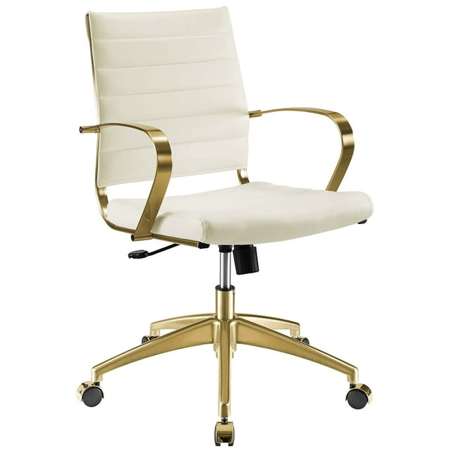 Modway Jive Or Acier Inoxydable Exécutif Pivotant Midback Chaise de Bureau