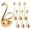 C, variant on Stainless Steel Coffee Spoon Set, Decorative Swan Base Holder with 6Pcs Leaf Spoons, Swan Spoon Fork Holder, Decorative Teaspoon Set for Home Kitchen, Coffee Station, Dessert Serving Gifting