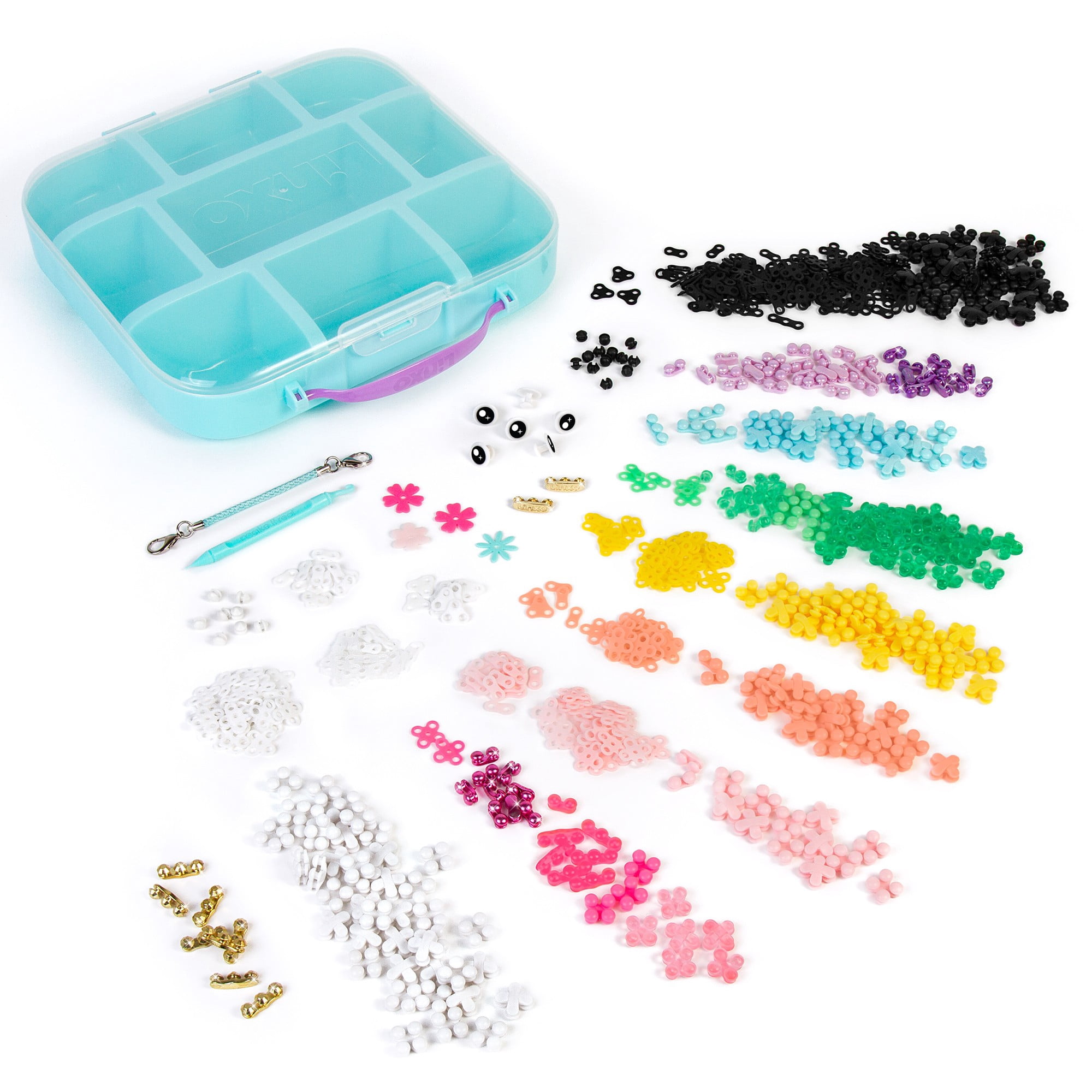 Make It Real: LinXo Creator Set - 650 pcs, DIY 13 Projects, Jewelry & Collectible Figures, Design-Build-Rebuild, Flexible Pieces, Girls & Kids Ages 6+