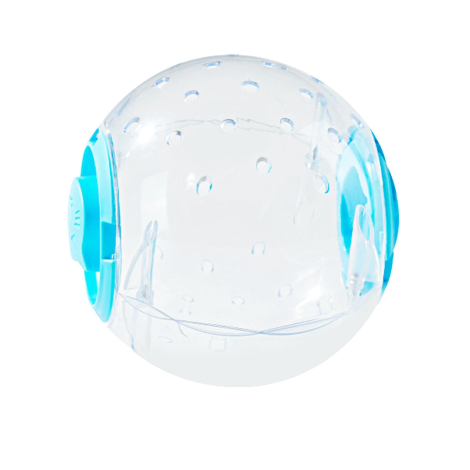 FITYLE 16cm Hamster Exercise Ball Gerbil Ball Wheel Clear Accessory Multipurpose Convenient Assemble Interactive Toy with Vent Holes blue