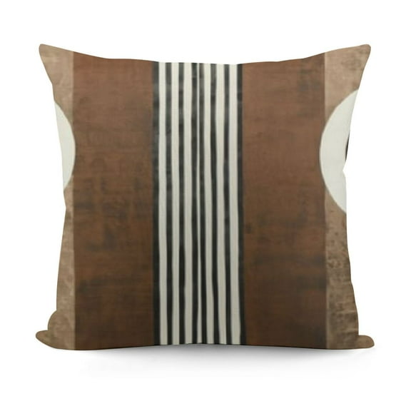 SHANXI Decorative Throw Pillow Covers Black White Brown Stripe Pillow Covers Farmhouse Rustic Decorative Pillows Modern Geometric Pillow Cases for Home Couch Bed Sofa Chair Decor 12x12in