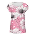 thumbnail image 5 of GERsome Women's Cap Sleeve Tank Tops U Neck Spring Summer T-Shirt Casual Workout Floral Tee Shirts Beach Vacation S-3XL, 5 of 5