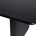 thumbnail image 3 of Modern Vertical Reeded Wood Plinth-Base Dining Table - 68 Inch - Black, 3 of 15