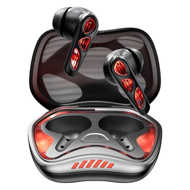 Auriculares inalámbricos para videojuegos de baja latencia para smartphone y PC, con diseño resistente al agua y estuche de carga