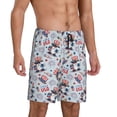 thumbnail image 2 of Fotbe I Love USA Pantalones Cortos de Pijama para Hombre, Ropa de Dormir, Pantalones de Pijama Cortos para Hombre-4X-Large, 2 of 6