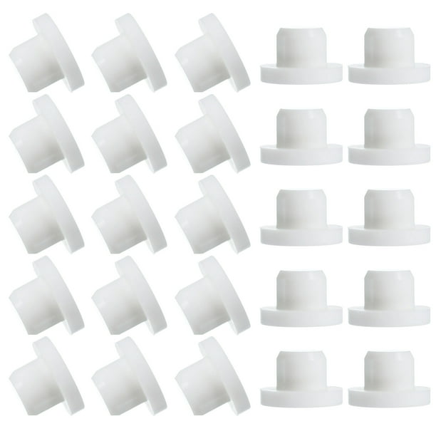 Uxcell 25 Pcs Tapón de Silicona en Forma de T, Diámetro 13 mm/0.51 Pulgadas, Tapón de Botella Reutilizable Impermeable, Tapón Redondo de Sellado para Equipos de Tuberías, Blanco