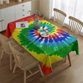 thumbnail image 2 of Colorful Tie Dye Pattern Rectangle Tablecloth 60"x84",Waterproof Polyester Rectangle Table Cloth, Wipeable Spillproof Polyester Tablecloth for Dining, Camping, Indoor and Outdoor, 2 of 5