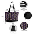 thumbnail image 2 of FORMRS Canvas Laptop Tote Bag for Women with 15.6" Computer Compartments Shoulder Handbag, Purple Flowers Pattern, 2 of 7