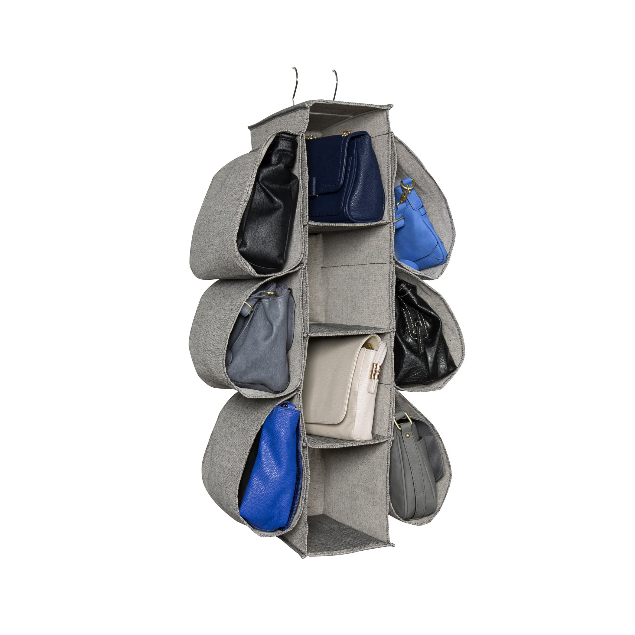 Richards Homewares Hanging Handbag Organizer-Canvas/Natural 