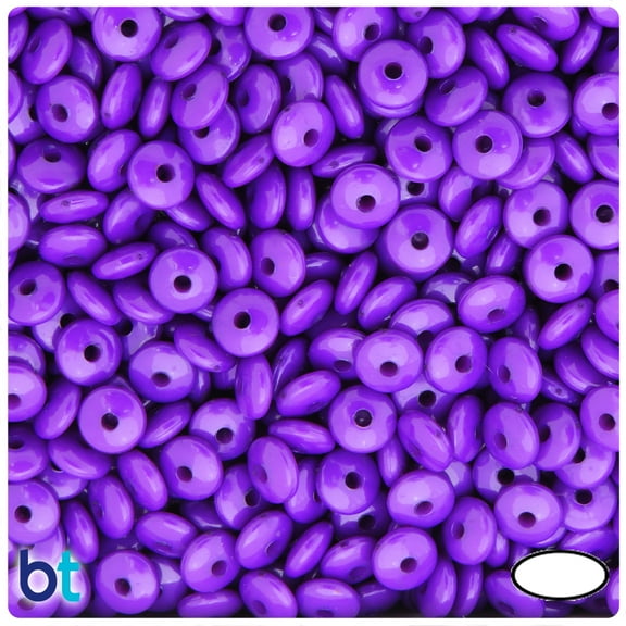 BeadTin Dark Purple Opaque 7mm Rondelle Acrylic Beads (600pcs)