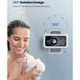 thumbnail image 5 of Waterproof Shower Phone Holder with 480 °   Rotation, Angle Adjustable, Wall Mounted Phone Holder for Bathroom Kitchen, Up to 6.8I, 5 of 8