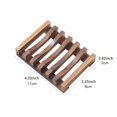 thumbnail image 4 of 1pc Self-Draining Wooden Soap Dish for Shower and Bathroom - Keep Your Soap Clean and Dry with this Easy-to-Use Soap Holder, 4 of 5