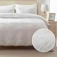 thumbnail image 3 of Duvet Cover Queen, Tufted Microfiber Comforter Cover Set, Textured Boho Bedding, 3 of 8