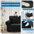 thumbnail image 3 of XYMHUN 1-Piece Armchair Sofa Cover Non-Slip Couch Cover Stretch Armchair Slipcover Machine Washable Furniture Protector,Armchair Black, 3 of 7