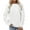 White, variant on Homenesgenics Womens Tops Long Sleeve Fall Clothes Women Long Sleeves Casual Shirts Color Round Neck Sweatshirt CrewNeck Pullover Tunic Tops Blue S