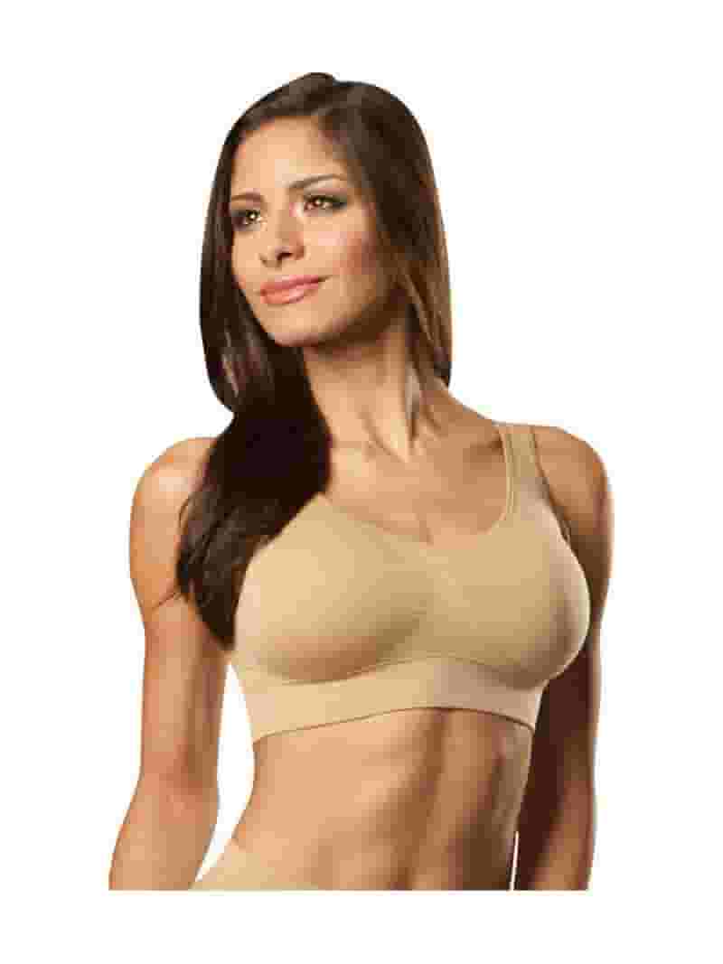 Genie Women's Nylon Pullover Padded Bra - 3-Pack Seamless Genie Women's Nylon Pullover Padded Bra - 3-Pack Seamless