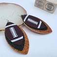 thumbnail image 5 of Football Earrings - Sport Earrings - Black & Gold Earrings - Football Jewelry (Black & Marigold), 5 of 11