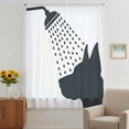 thumbnail image 2 of Dogs Showering Sheer Curtains 63 Inches Long, Modern Abstract Art Funny Animals Light Filering Curtains, Breathable Simi Curtain Privacy Drapes for Living Room Bedroom Lightweight Window Treatment, 2 of 9