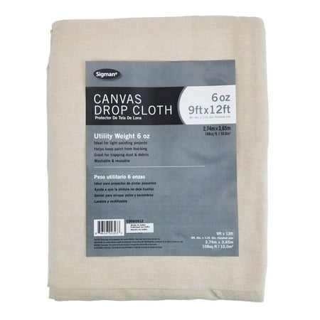 Sigman 9' x 12' 6 oz Canvas Drop Cloth